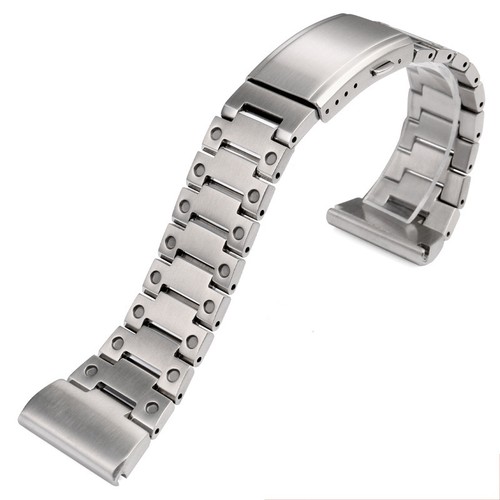 Solid stainless steel watch - steel,