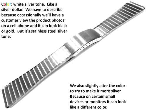 19mm silver tone stainless - 19mm,